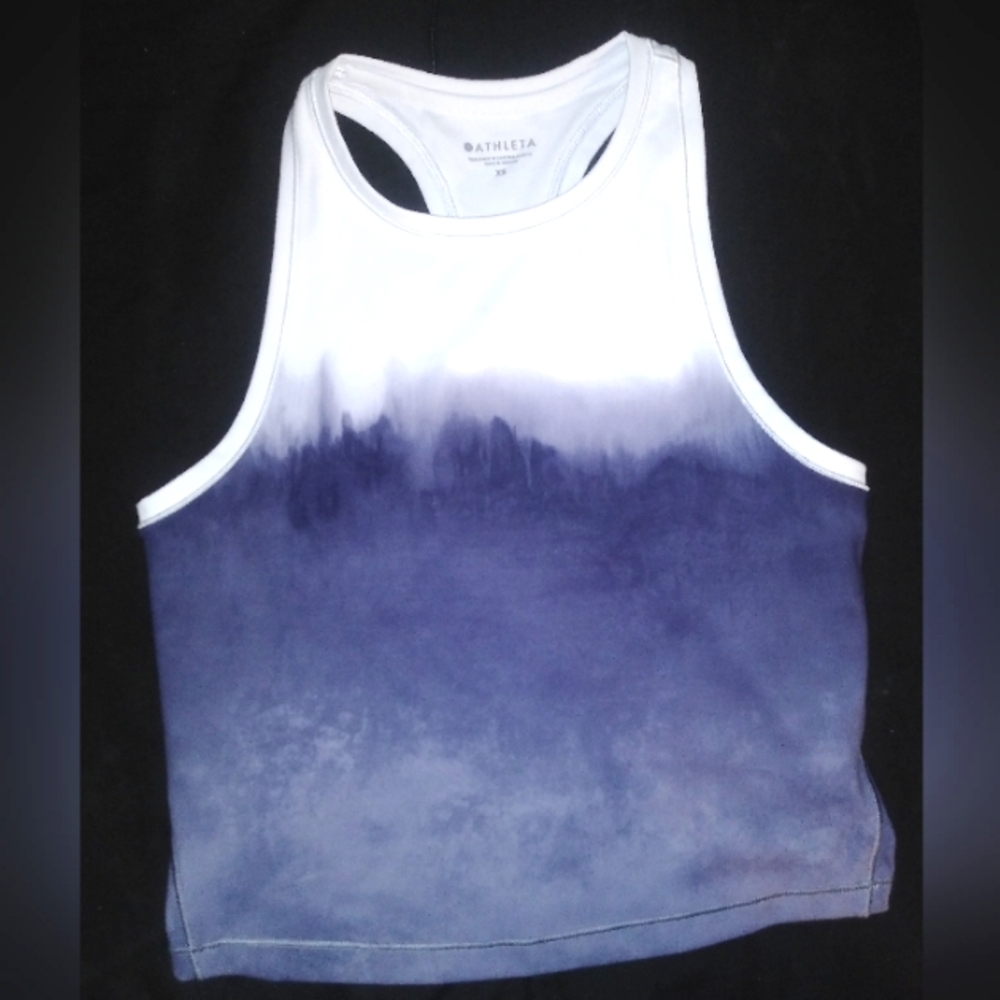 ATHLETA BY LULU WATERCOLOR SHANTI CROPPED TOP SIZE S
